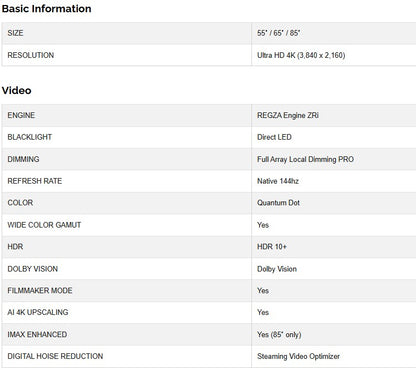 Toshiba 75″ Z670MP 4K UHD SMART TV 75Z670MP