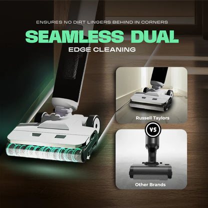 Russell Taylors Dual-Edge Wet Dry Cordless Floor Washer Vacuum Self-Cleaning with Hot Air Drying i3