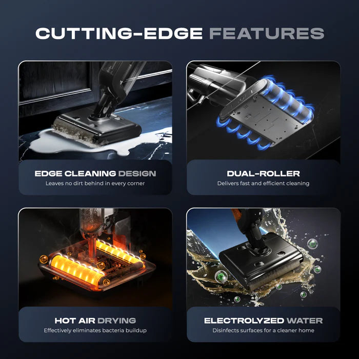 Russell Taylors Dual Roller Wet Dry Cordless Floor Washer 4-in-1 Vacuum Cleaner & Mop i4