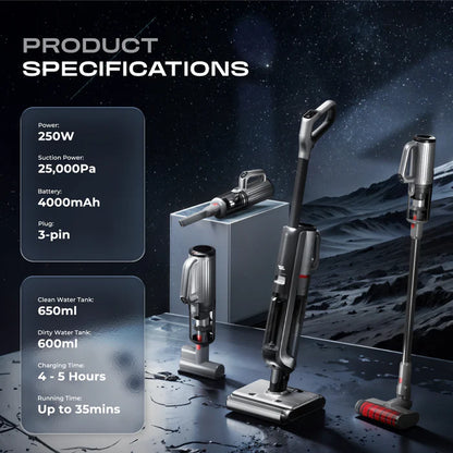 Russell Taylors Dual Roller Wet Dry Cordless Floor Washer 4-in-1 Vacuum Cleaner & Mop i4