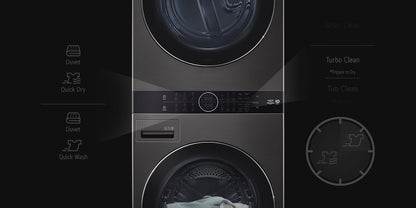 LG 21KG/16KG WashTower™ All-In-One Stacked Washer Dryer WT2116SHB